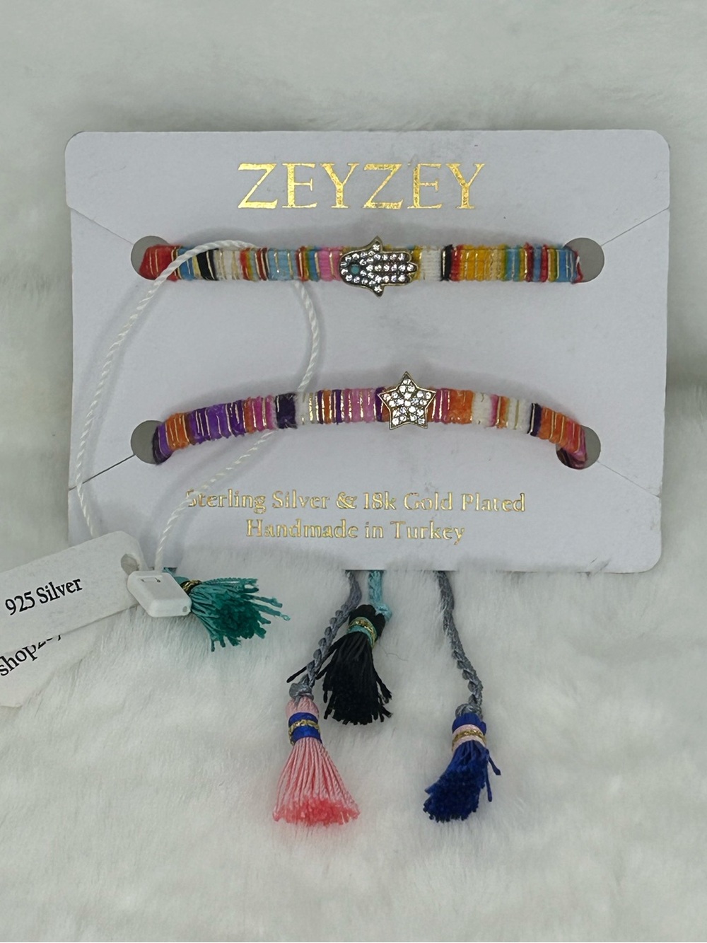 ZEYZEY HANDMADE IN TURKEY SET OF TWO FRIENDSHIP BRACELETS